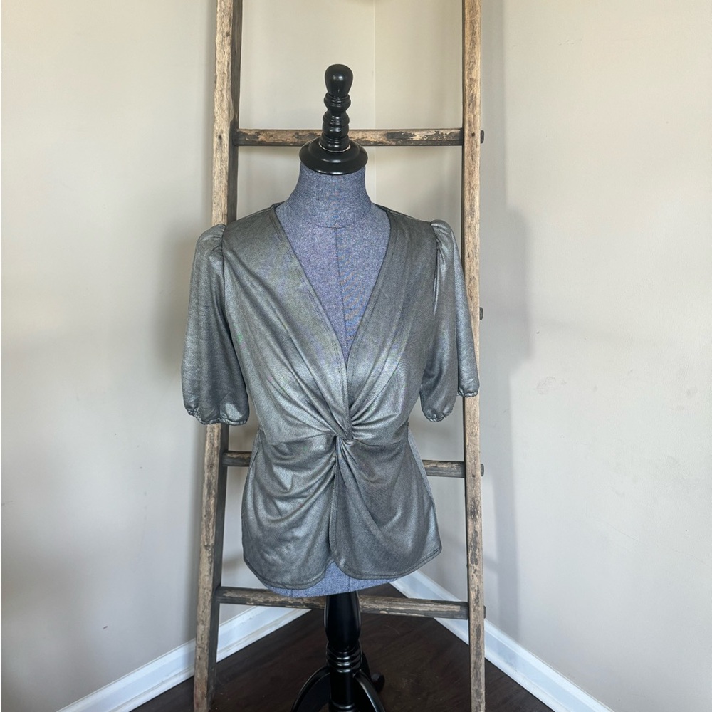 Pleione Silver Knot Front Blouse